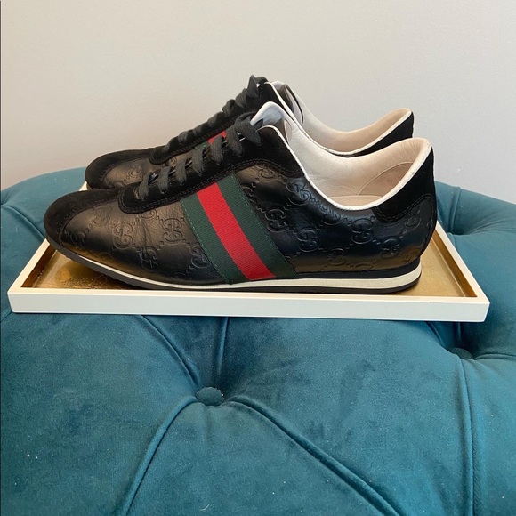 Gucci GG leather sneakers sz 38 - Picture 3 of 8